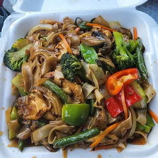 Drunken noodles were good and fresh, but again sweet