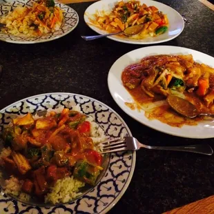 Tofu Popeye for him, Chicken Popeye for me!