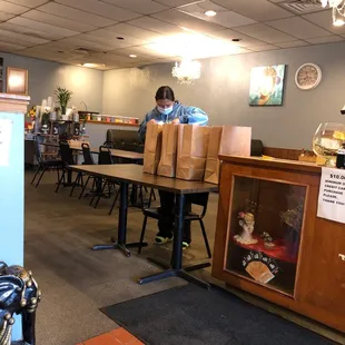 Getting to go orders ready!