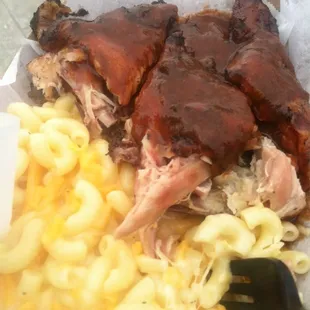 Jerk Chicken with Rice and Peas &amp; Mac and Cheese!