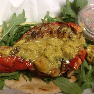 Grilled lobster tail