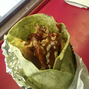 Jerk chicken wrap