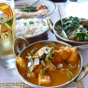 vegetable korma + goat