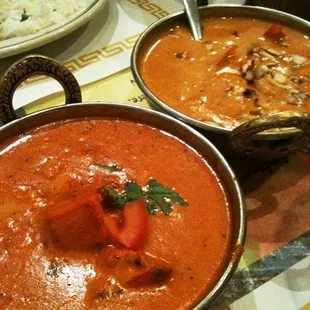 Chicken tikka masala &amp; shrimp korma
