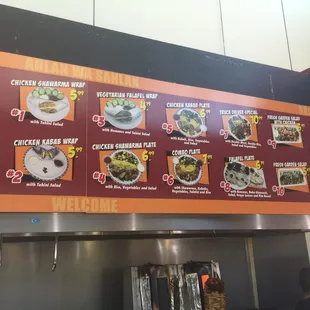 Menu board