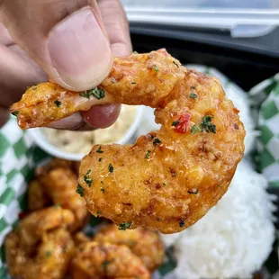 Bangin&apos; Shrimp Plate. Dinner 4/10/2021