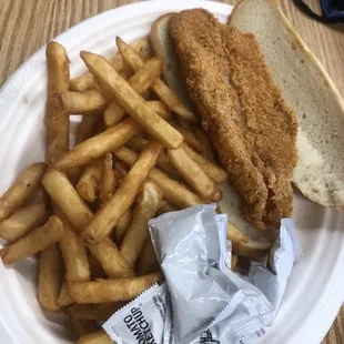 Catfish with fries