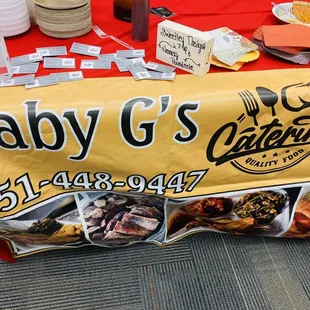 Baby G's try their ribs, sweet potato pie, salmon and more! Call them up 9514489447
