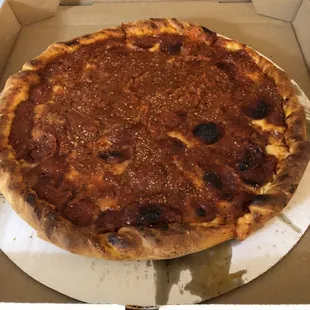 It tastes better than it looks--but it's just a doughy, marinara soaked mess.