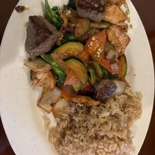 chicken and steak hibachi lunch (so yummy)