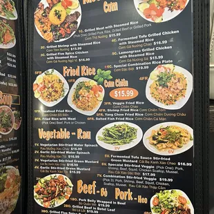 ramen and noodles, menu