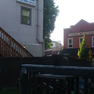 Sign on the East side facing open air patio.