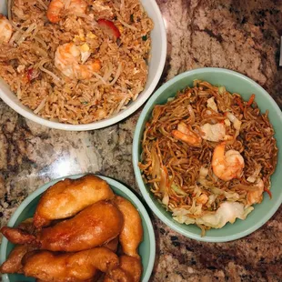 To Go | House Fried Rice | Shrimp Low Mein | Fried Shrimp