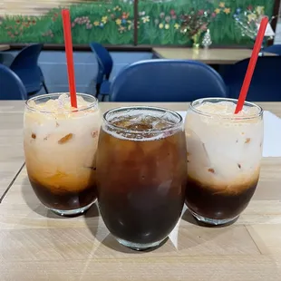 Thai Iced Tea and berries iced tea.