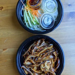 Pigs Ear In Chili Dressing &amp; Steamed Cold Noodle In Hot Sour Sauce