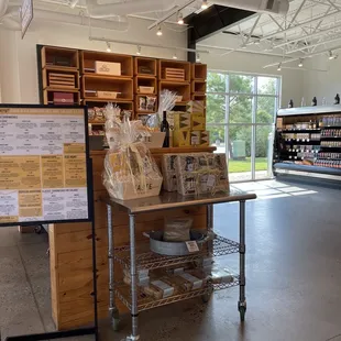 a grocery store with a variety of items on display