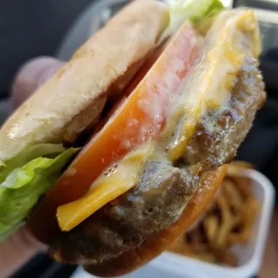 drove 50 min on back to back days just to eat this. First day I had a double cheese burger and fries...second day I doubled my order