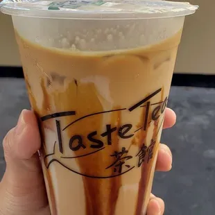 Medium brown sugar milk tea with Thai walls $4.50