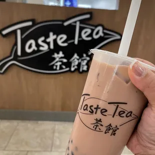 Fruity Pebbles with large boba. Whenever I&apos;m in the area, I come here for my boba fix.