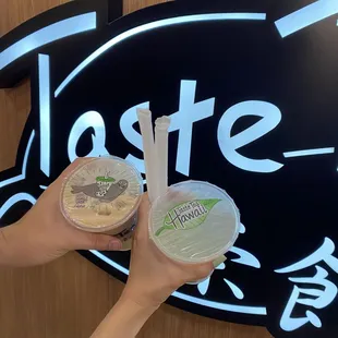 almond milk tea &amp; li hing lemonade