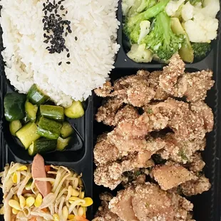 Fried Chicken Rice (not spicy)--delish!