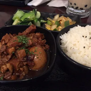 Pork Stew Rice Meal