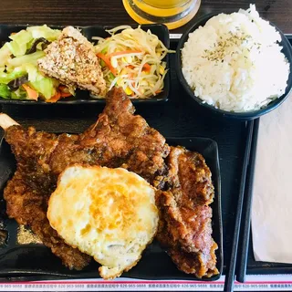 Braised Pork Chop Rice Meal