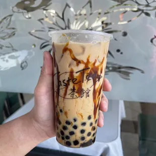Brown sugar milk tea w/ boba