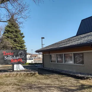 the front of the restaurant
