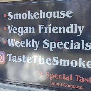 smokehouse vegan friendly weekly specials taste the smoke