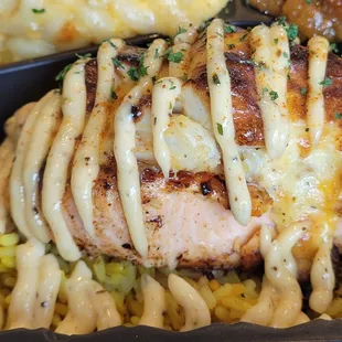 Close up of stuffed salmon  Isn&apos;t she preeeeettttttteeeee!!!