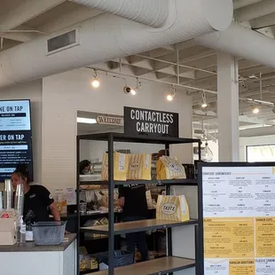 a man ordering food in a restaurant