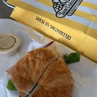 Hiltop sandwich with their house dressing on the side