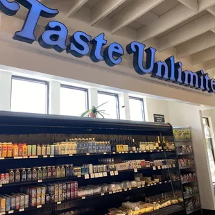 the inside of a grocery store