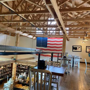 Upstairs seating area.