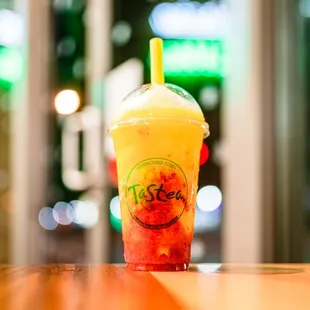  drink in a plastic cup