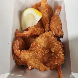 Shrimps 2/5 (heavily breaded, not good like the old shrimps)
