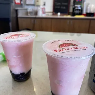 Watermelon Slush with boba