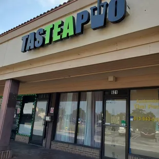 A morning shot of the TasTeaPho signage. Thanks to Josh for adding the business to Yelp!