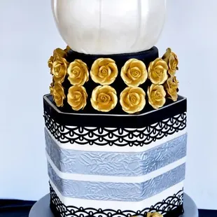 a three tiered cake