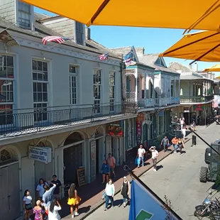 View from the balcony of "The Cornet" (New Orleans Fat Tuesday Food Tour of the French Quarter | September 2022 | Guide: Roger)