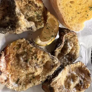 Charbroiled oysters were great from Armantine.