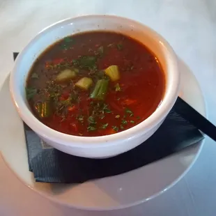 Delicious gumbo from New Orleans Creole Cookery (New Orleans Fat Tuesday Food Tour of the French Quarter | September 2022 | Guide: Roger)
