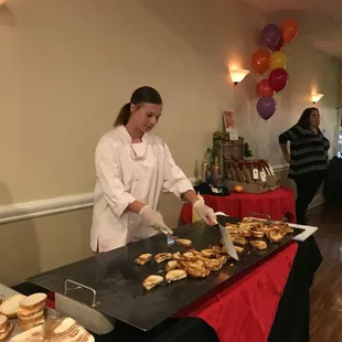 Custom made grilled cheese sandwiches