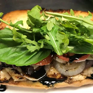 Caprese Chicken Sandwich w/ Balsamic glaze