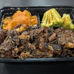 Oxtail Plate with Broccoli, and Yams $35.00
