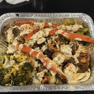 Loaded Cajun Chicken/Shrimp/Crab Potatoes