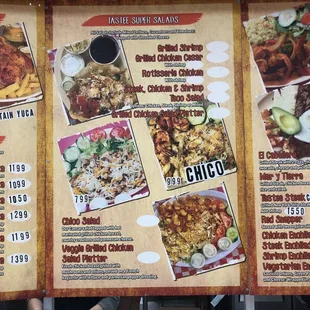 menu, sushi and sashimi