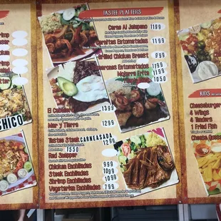 menu, ribs