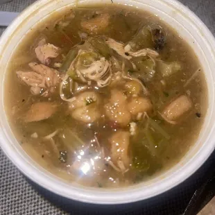 Gumbo....This stuff was soooooo darn good, my gawwwdd. Whenever I'm on a New Orleans,I have to come here for this.